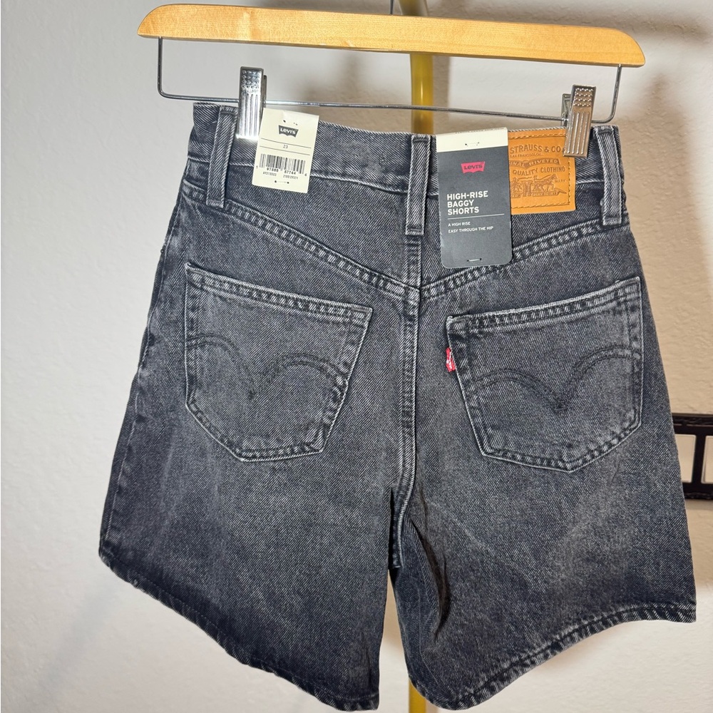 Levi's Black High-Rise Jean Shorts